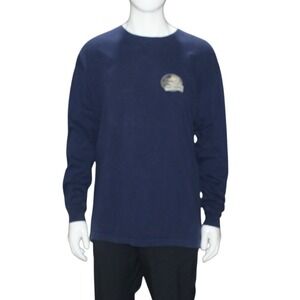 Vintage Billabong Long Sleeve Surf Tee Navy Graphic Back Logo Made USA